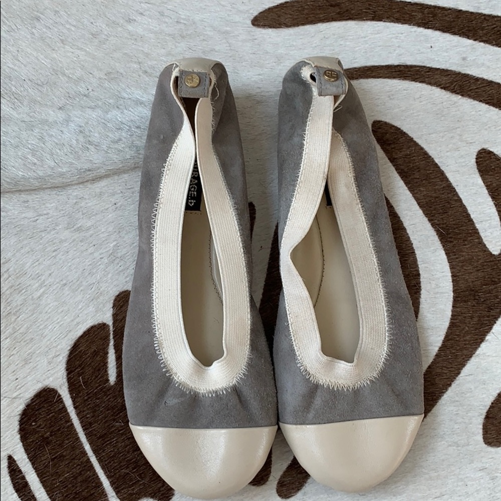 Courage B Suede and Leather Flats
